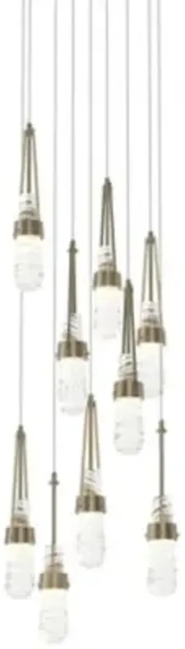 Link Blown Glass Round Multi-Light Pendant