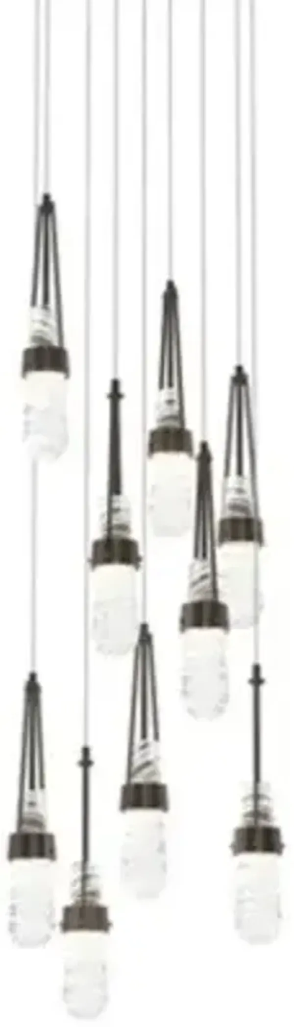 Link Blown Glass Round Multi-Light Pendant