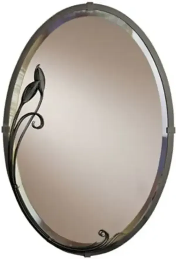 Beveled Oval Leaf Wall Mirror