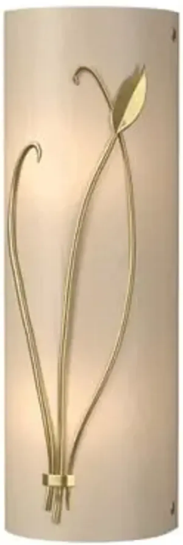 Forged Leaf and Stem Wall Sconce