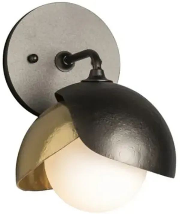 Brooklyn 1-Light Double Shade Bathroom Wall Sconce