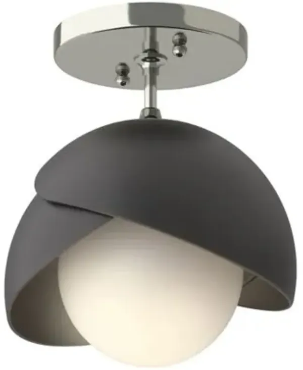 Brooklyn 1-Light Double Shade Semi-Flushmount