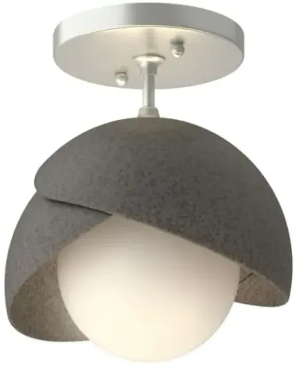 Brooklyn 1-Light Double Shade Semi-Flushmount