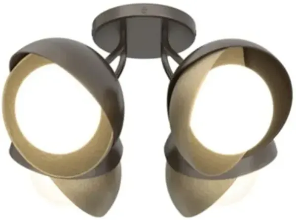 Brooklyn 4-Light Double Shade Semi-Flushmount