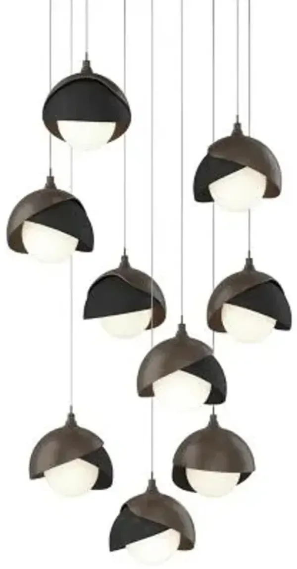 Brooklyn 9-Light Double Shade Round Multi-Light Pendant
