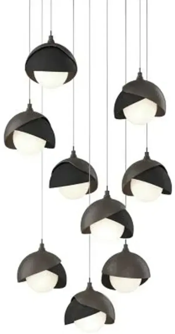 Brooklyn 9-Light Double Shade Round Multi-Light Pendant