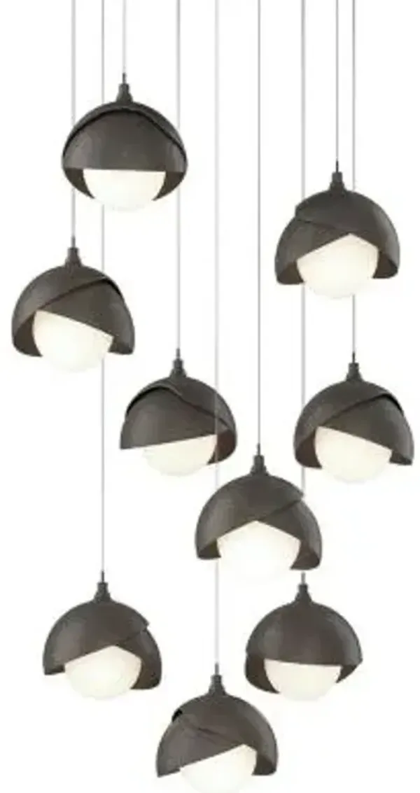 Brooklyn 9-Light Double Shade Round Multi-Light Pendant