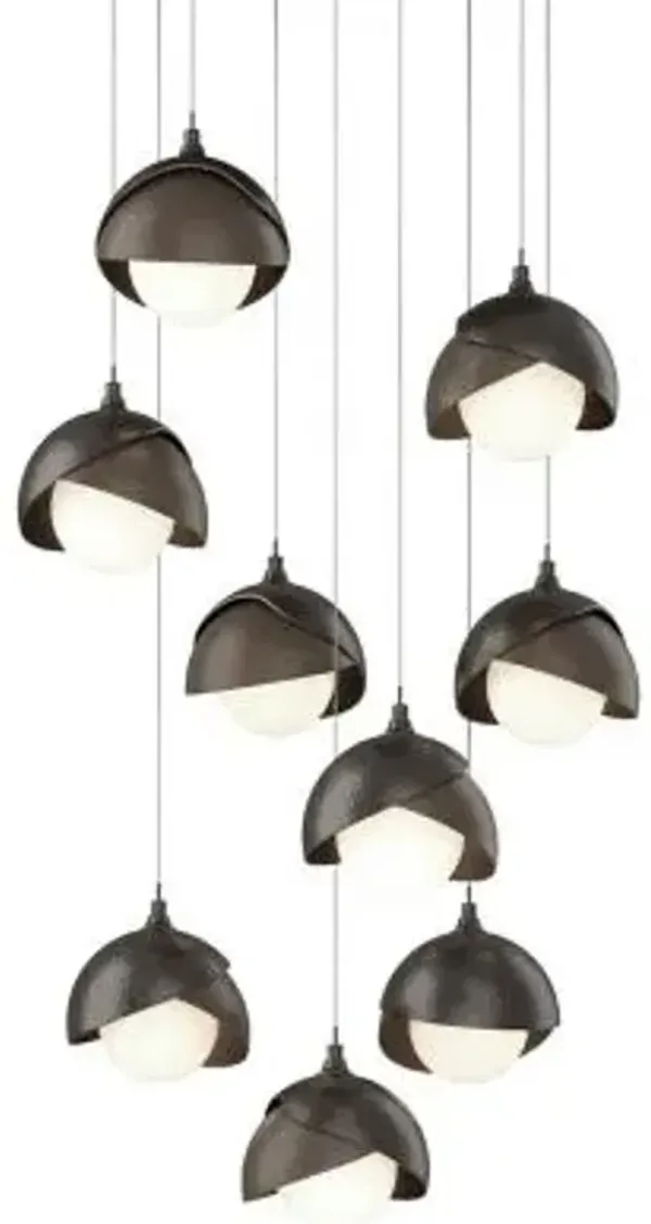 Brooklyn 9-Light Double Shade Round Multi-Light Pendant