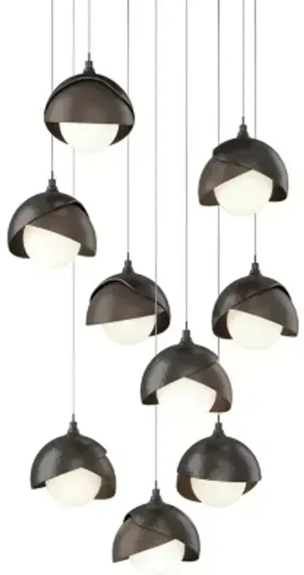 Brooklyn 9-Light Double Shade Round Multi-Light Pendant