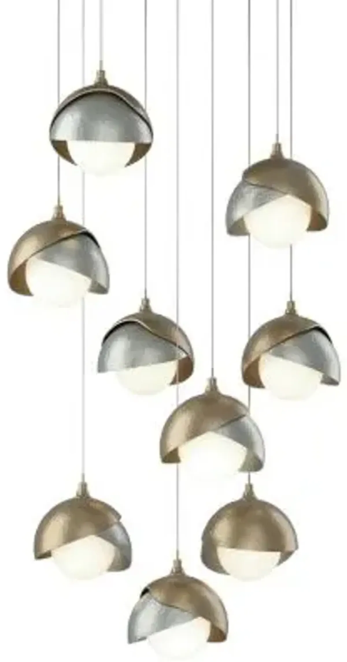 Brooklyn 9-Light Double Shade Round Multi-Light Pendant
