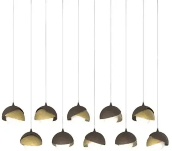 Brooklyn 10-Light Double Shade Rectangular Multi-Light Pendant