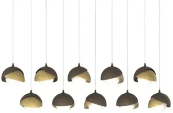 Brooklyn 10-Light Double Shade Rectangular Multi-Light Pendant
