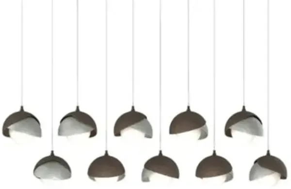 Brooklyn 10-Light Double Shade Rectangular Multi-Light Pendant