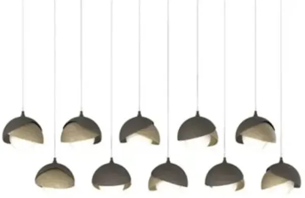 Brooklyn 10-Light Double Shade Rectangular Multi-Light Pendant