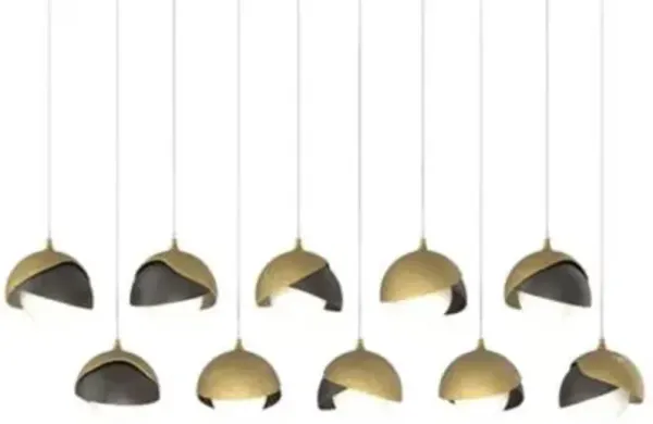 Brooklyn 10-Light Double Shade Rectangular Multi-Light Pendant