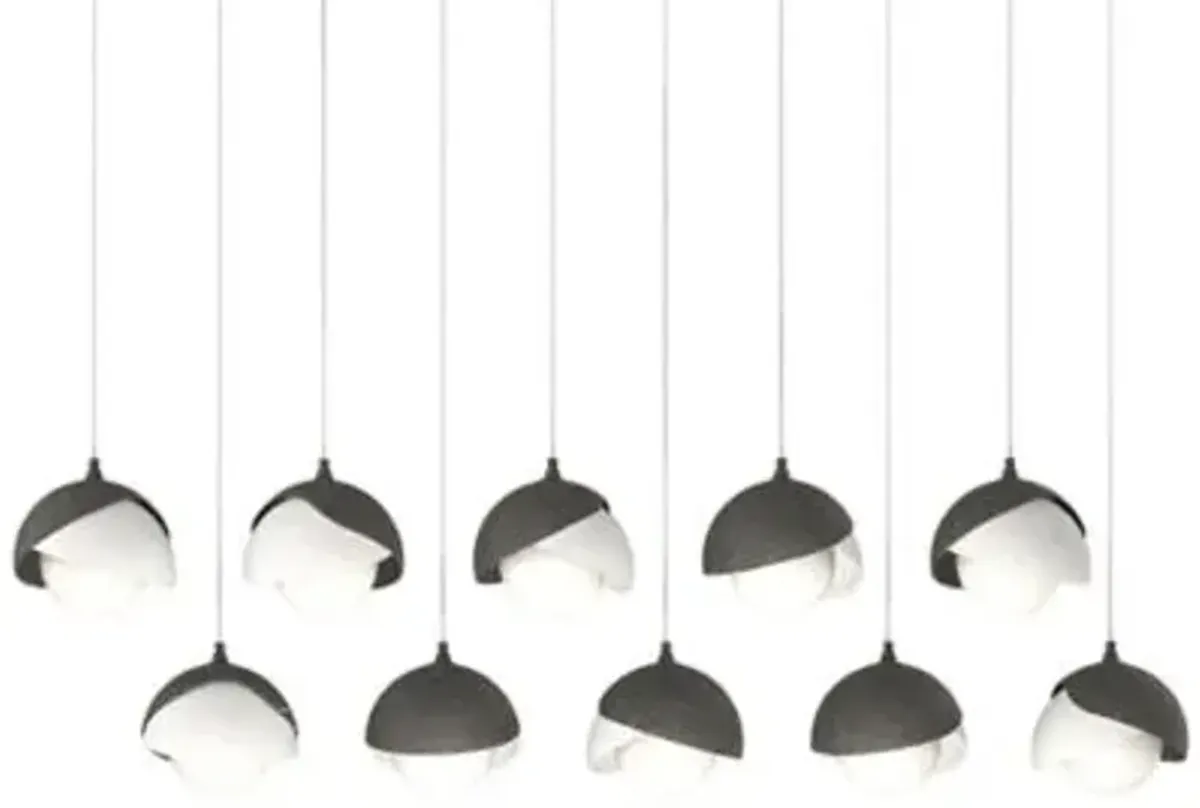 Brooklyn 10-Light Double Shade Rectangular Multi-Light Pendant