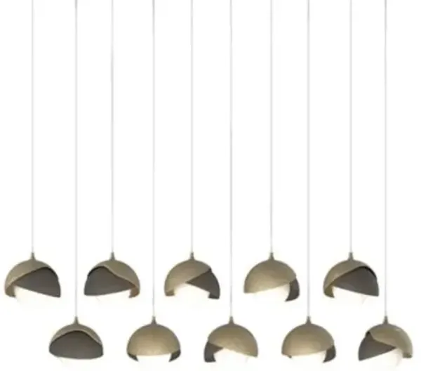 Brooklyn 10-Light Double Shade Rectangular Multi-Light Pendant