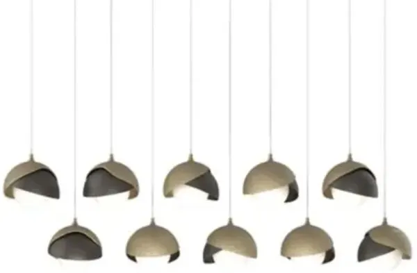 Brooklyn 10-Light Double Shade Rectangular Multi-Light Pendant