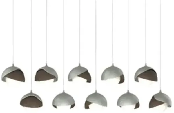 Brooklyn 10-Light Double Shade Rectangular Multi-Light Pendant