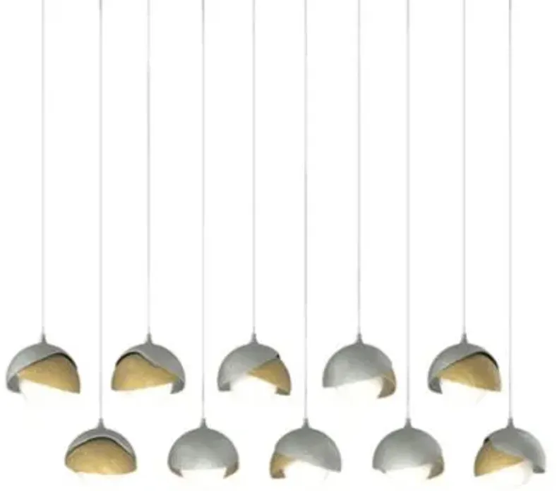 Brooklyn 10-Light Double Shade Rectangular Multi-Light Pendant