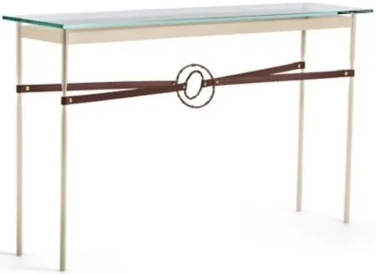 Equus Glass Top Console Table