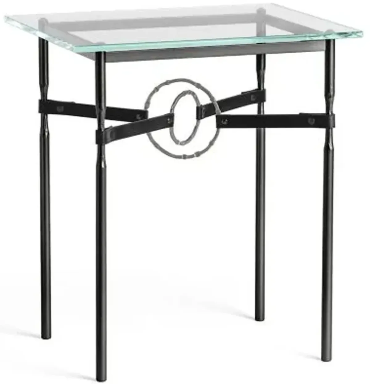 Equus Glass Top Side Table