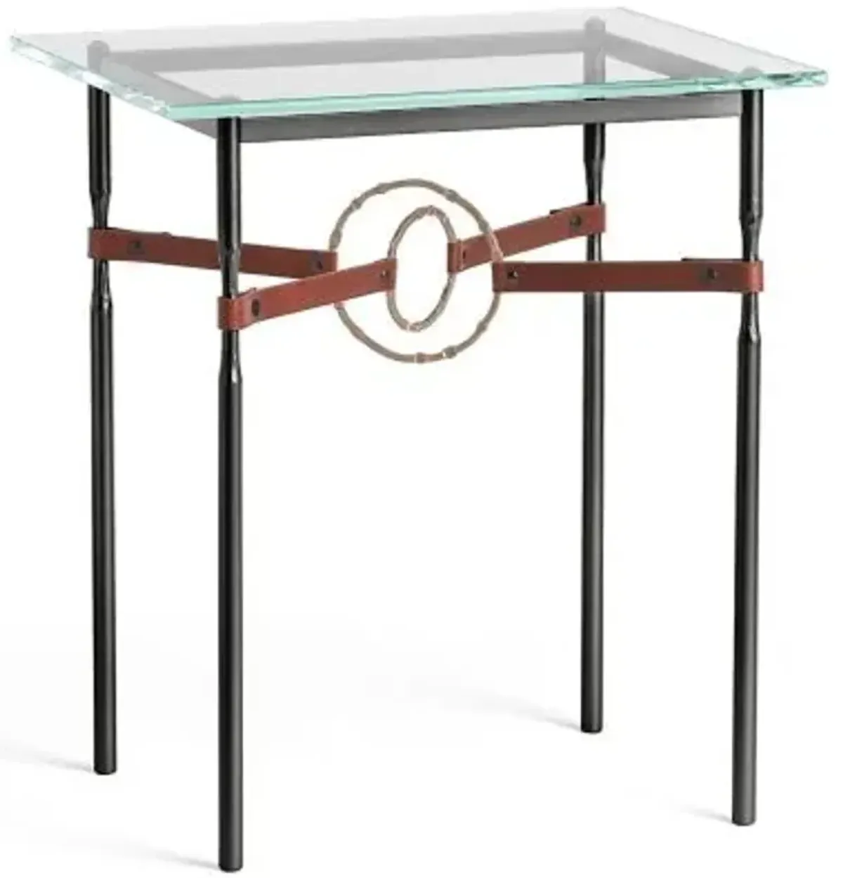 Equus Glass Top Side Table