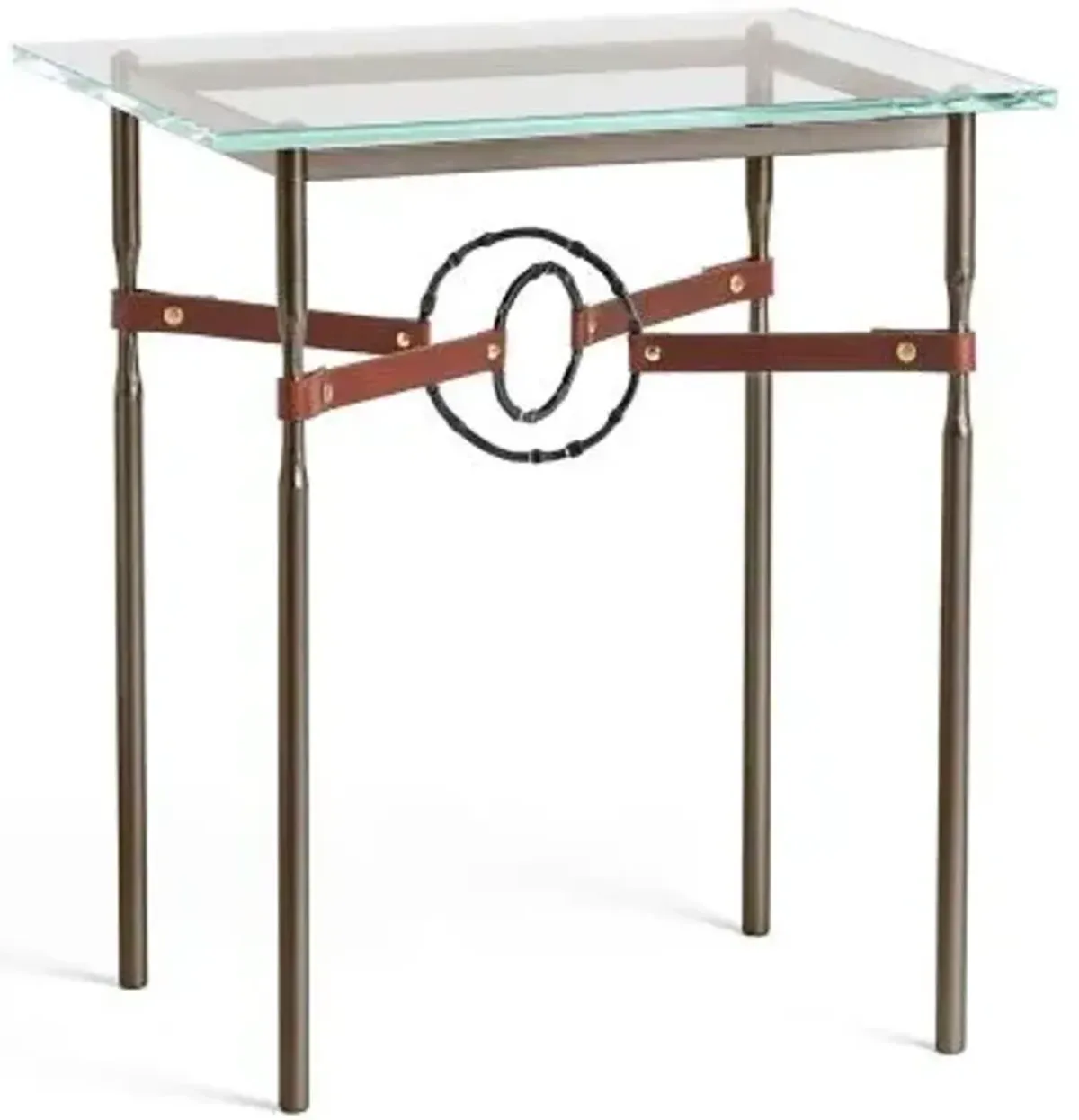 Equus Glass Top Side Table
