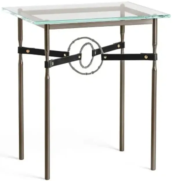 Equus Glass Top Side Table