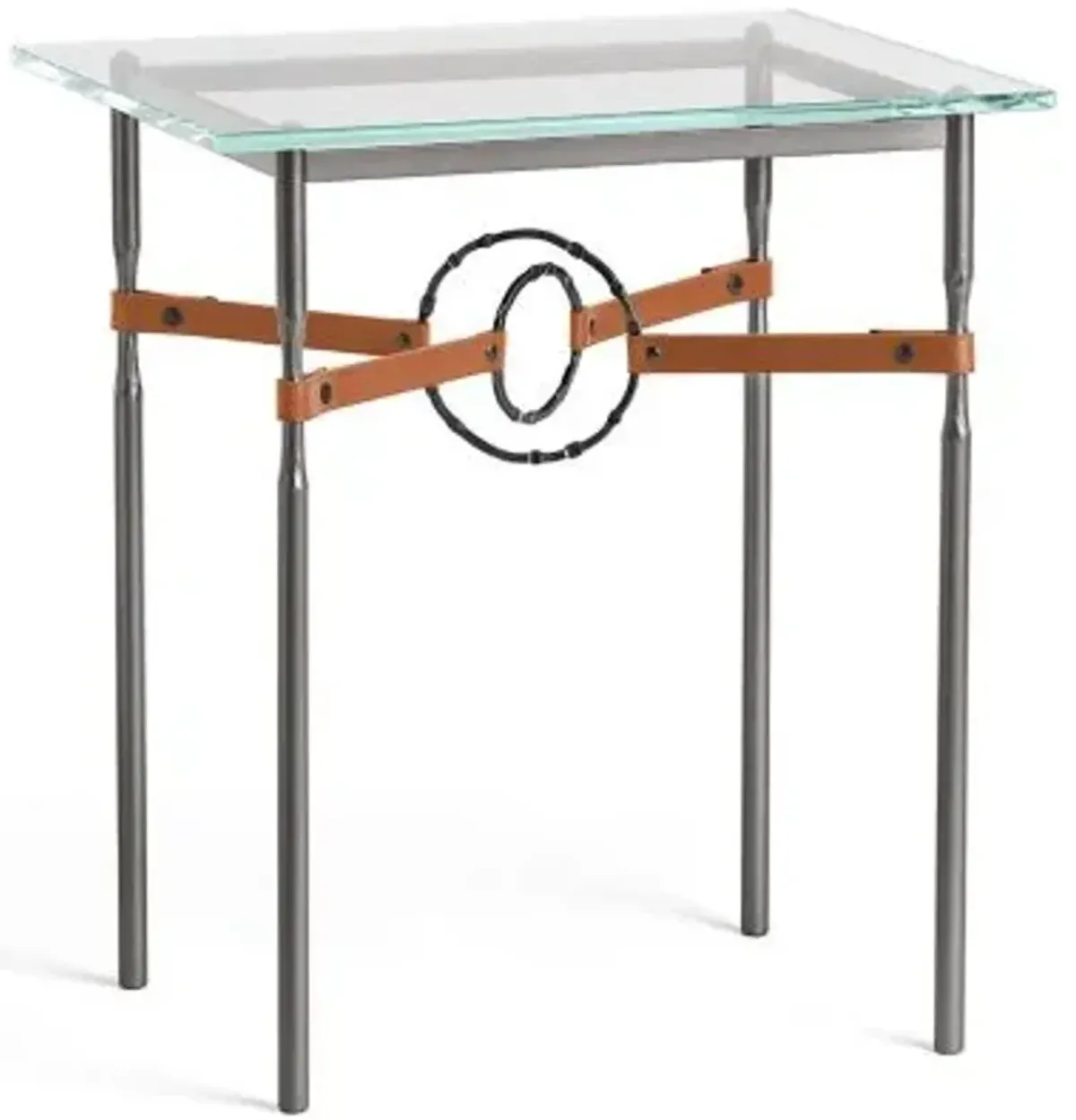 Equus Glass Top Side Table