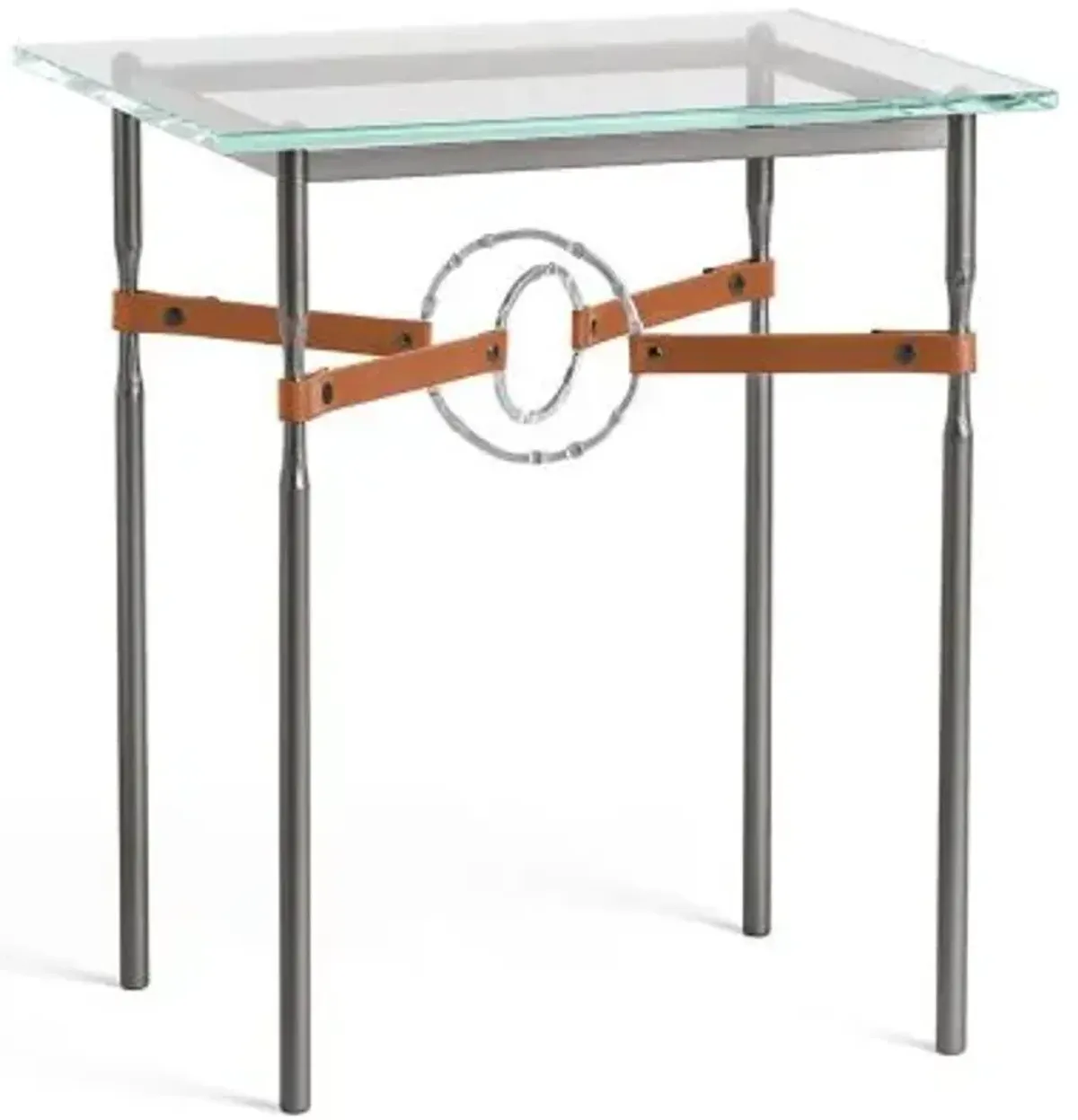 Equus Glass Top Side Table
