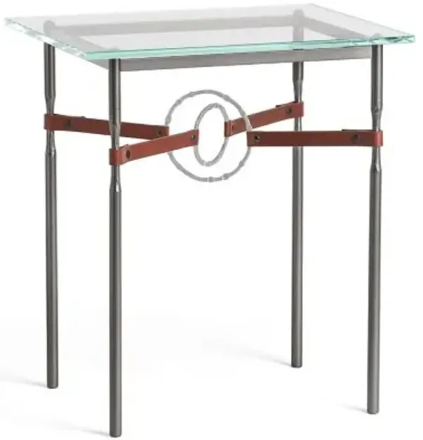 Equus Glass Top Side Table