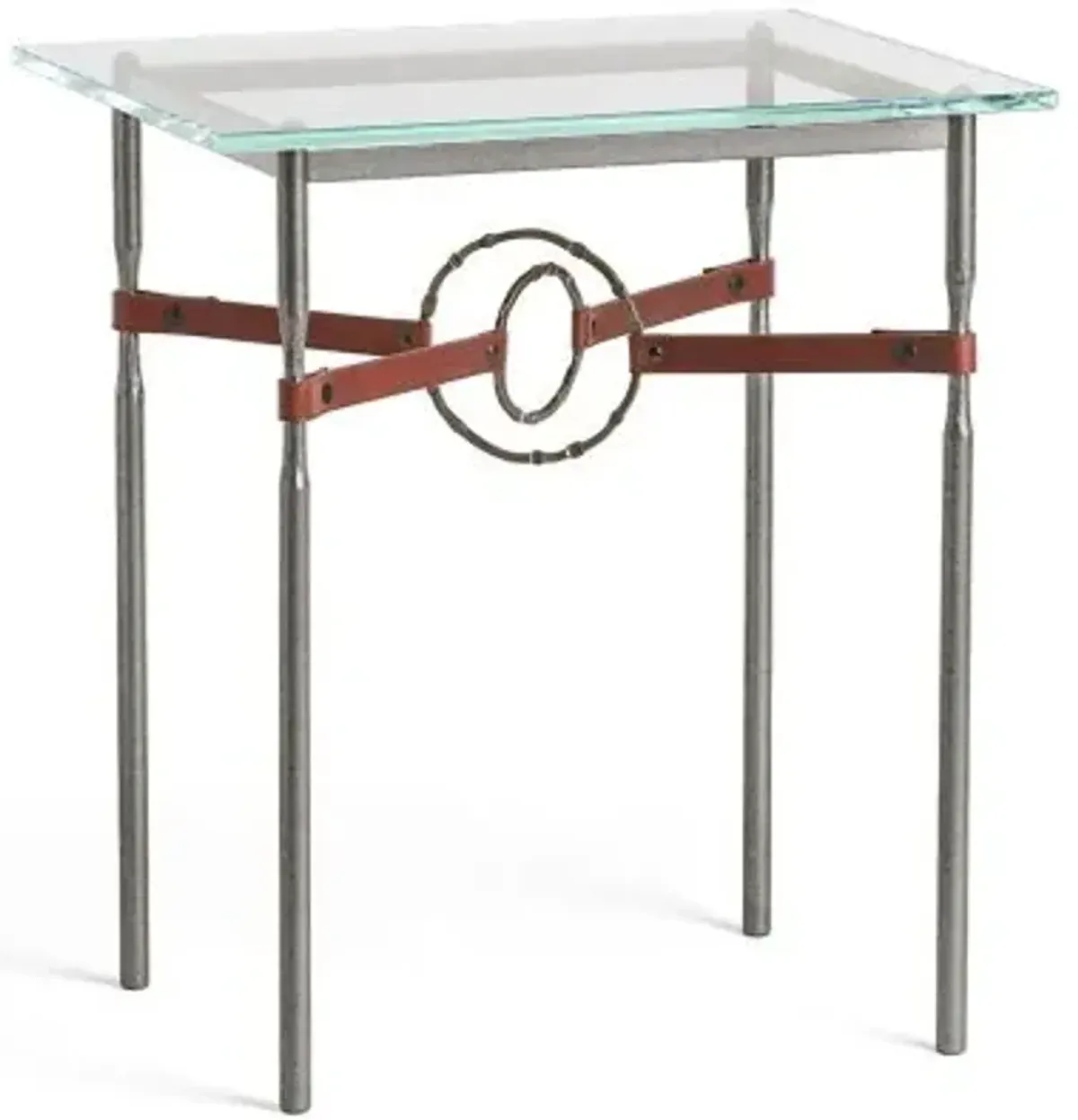 Equus Glass Top Side Table