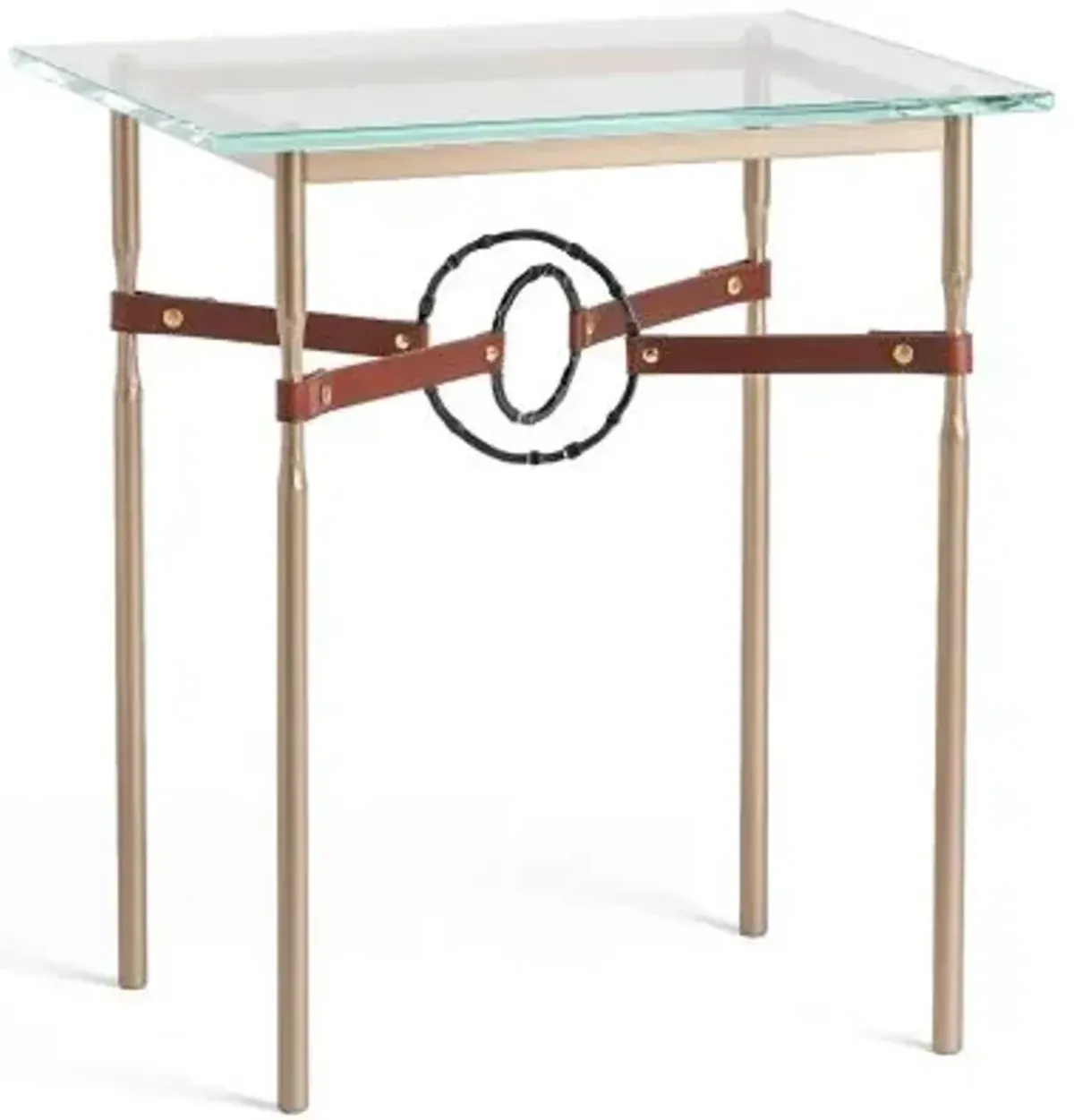 Equus Glass Top Side Table