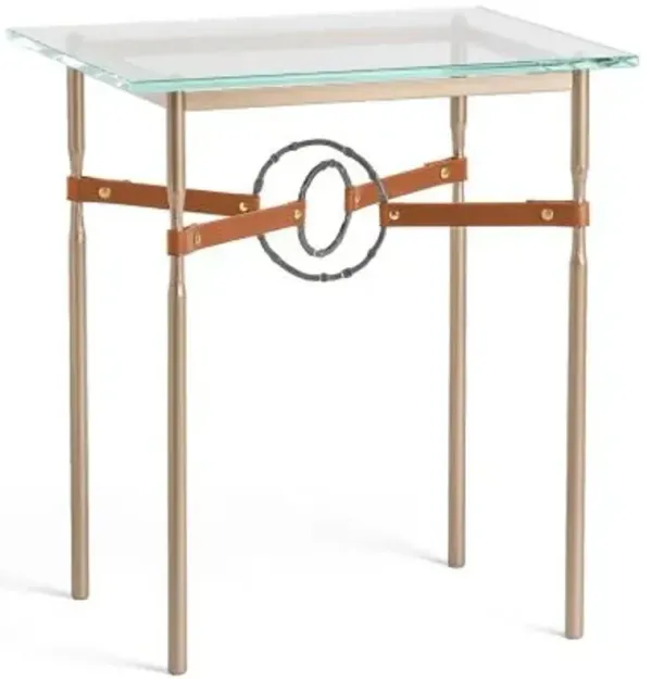 Equus Glass Top Side Table