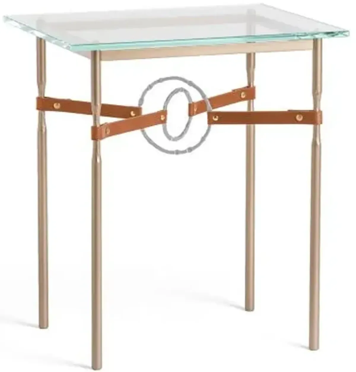 Equus Glass Top Side Table