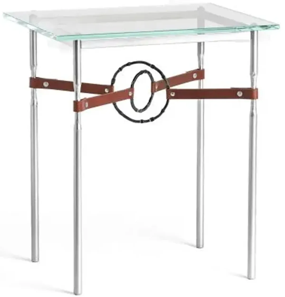 Equus Glass Top Side Table