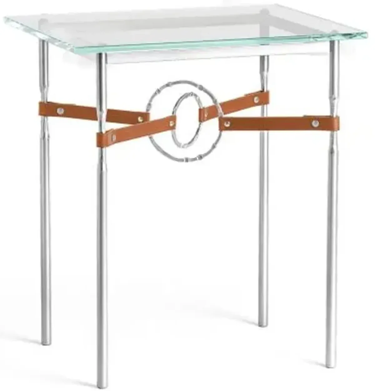 Equus Glass Top Side Table