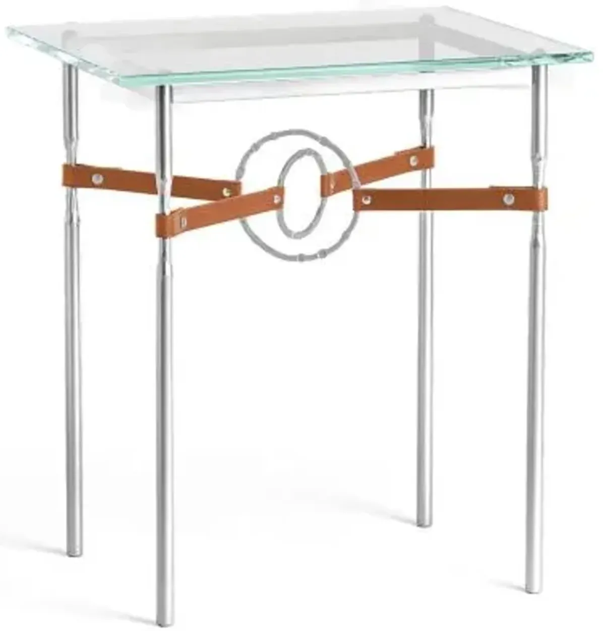 Equus Glass Top Side Table