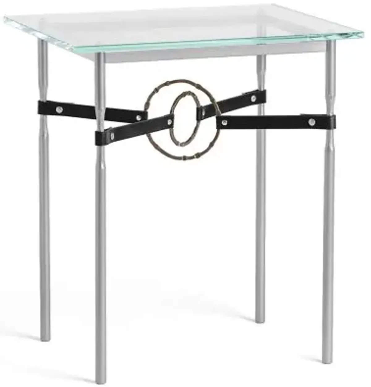 Equus Glass Top Side Table