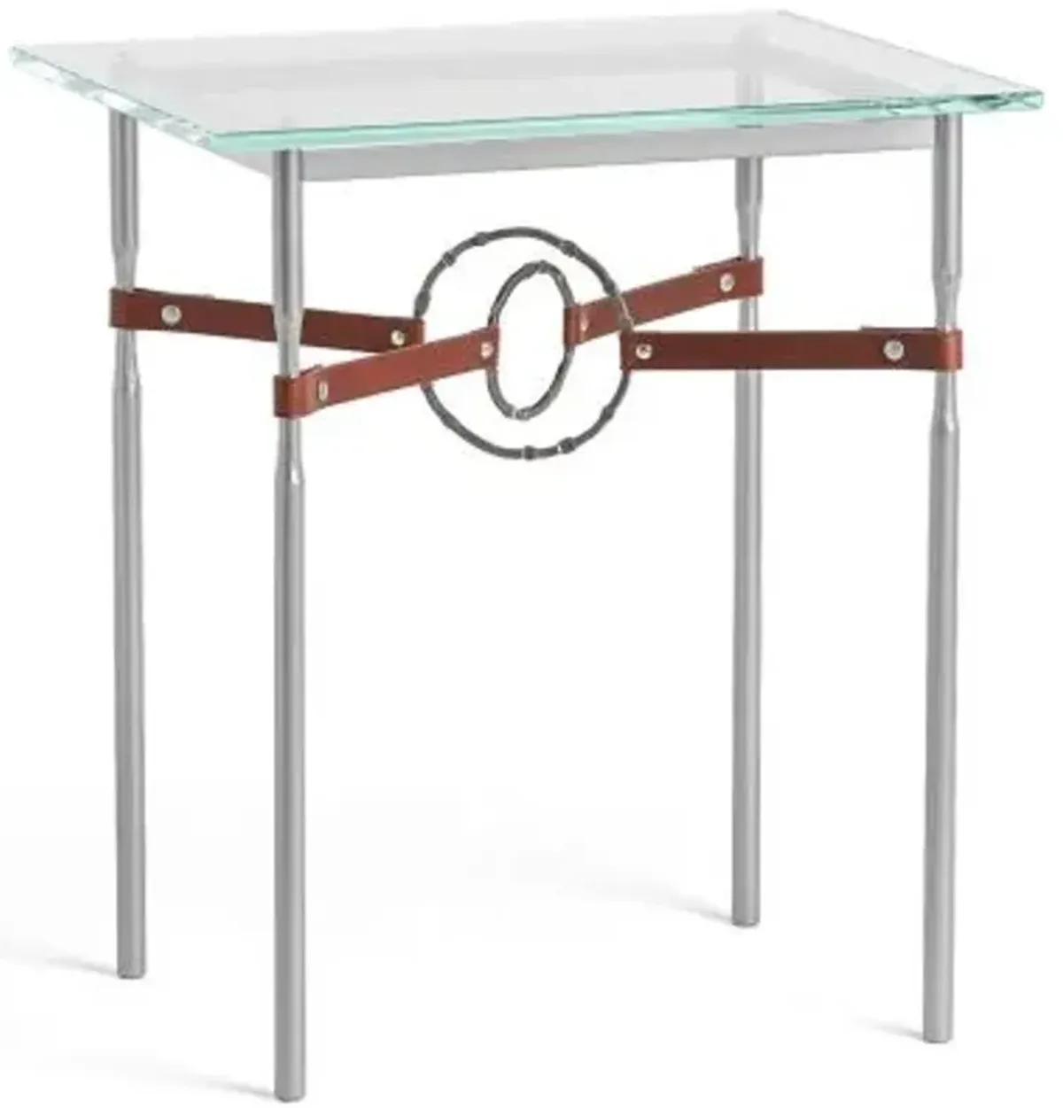 Equus Glass Top Side Table