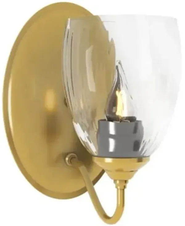 Simple Lines Single Wall Sconce with Water Glass