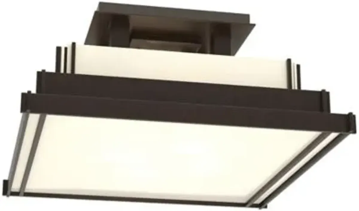 Steppe Semi-Flushmount With Art Glass - Small