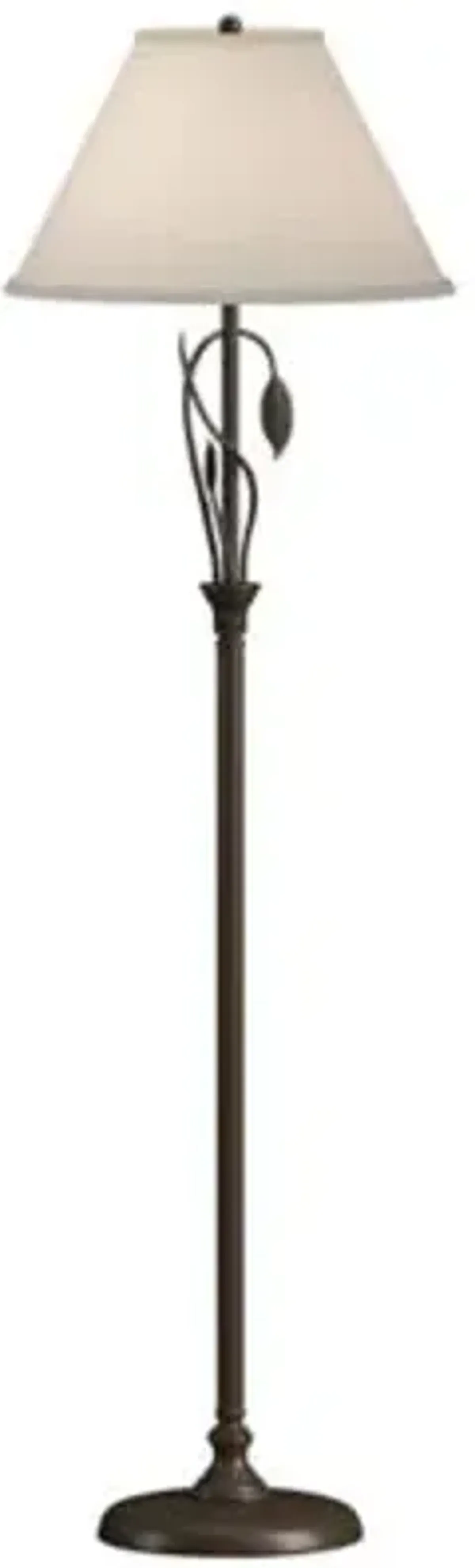 Forged Leaves and Vase Floor Lamp