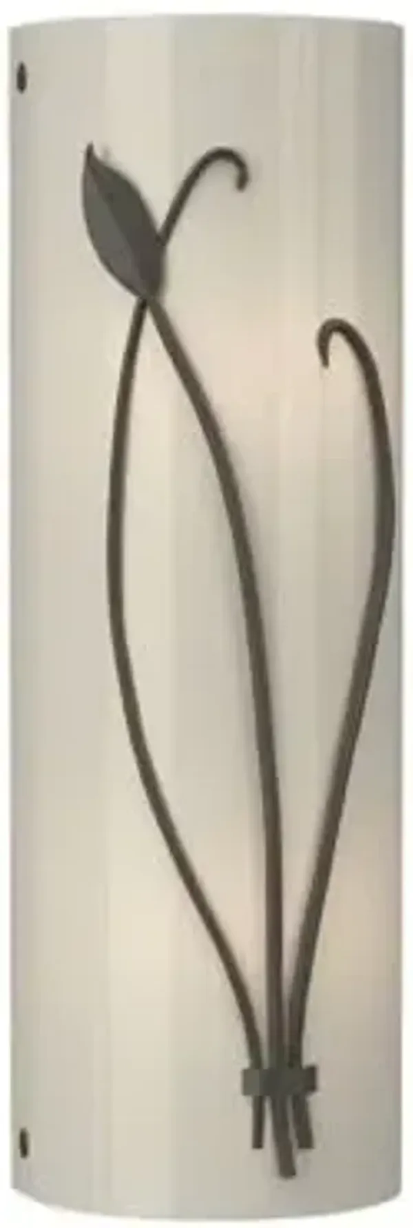 Forged Leaf and Stem Wall Sconce