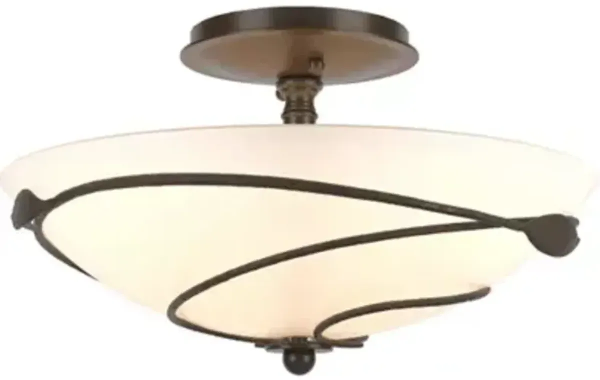 Forged Leaves Semi-Flushmount