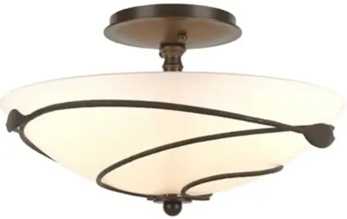 Forged Leaves Semi-Flushmount