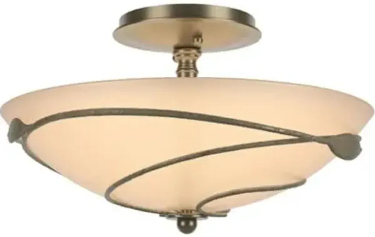 Forged Leaves Semi-Flushmount