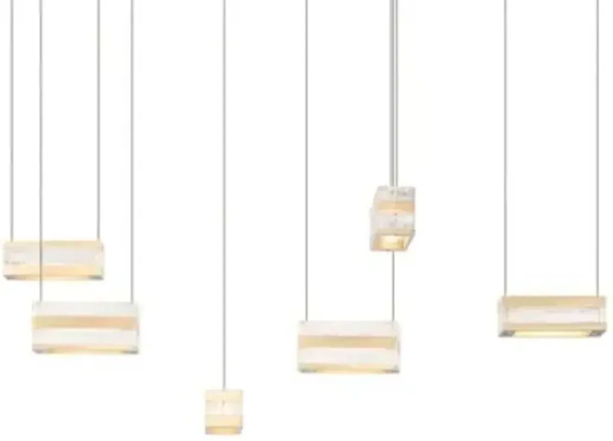 Stacks Rectangular LED Multi-Light Pendant