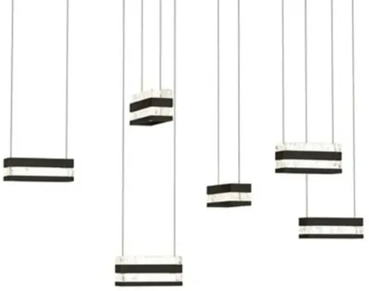 Stacks Rectangular LED Multi-Light Pendant